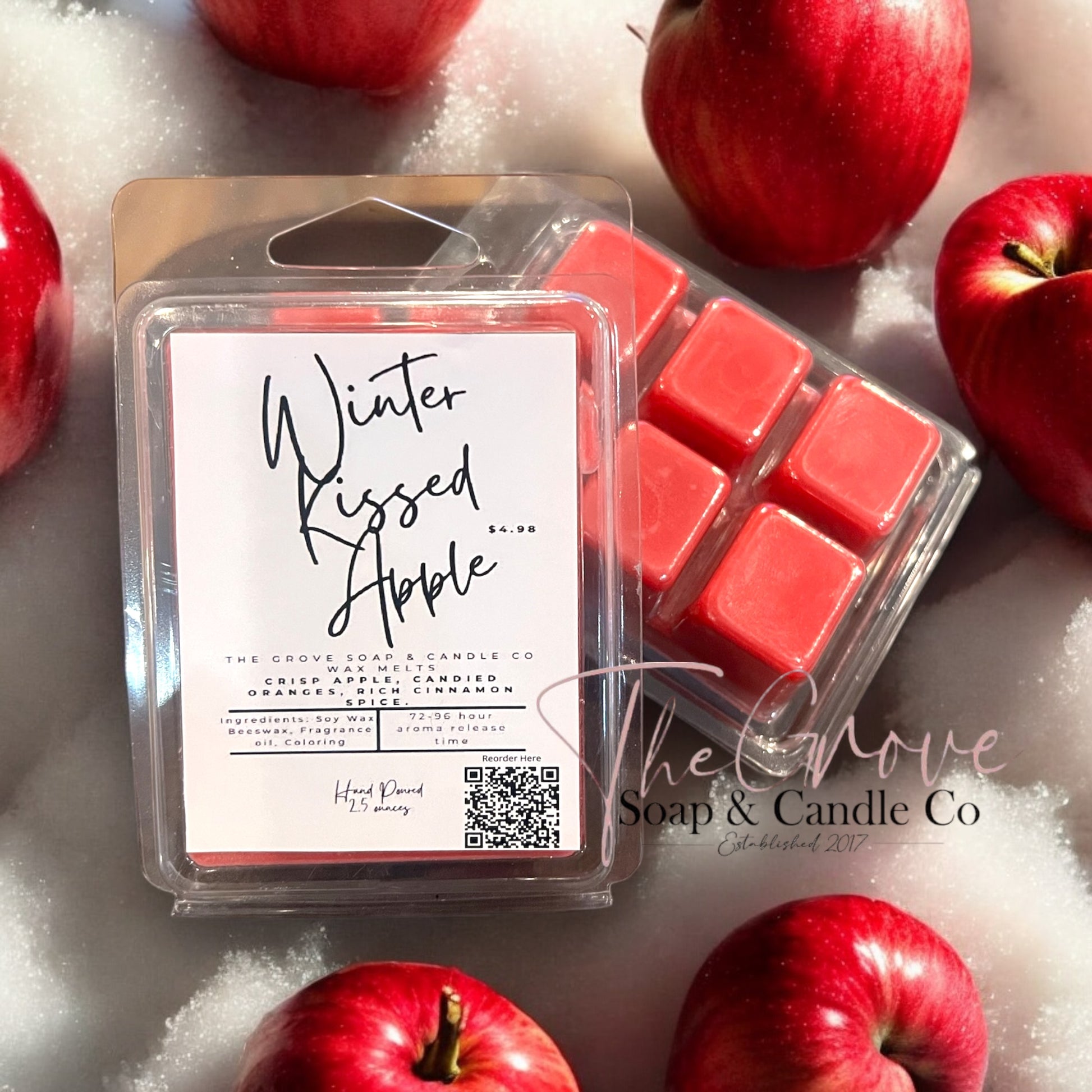 Winter Kissed Apple Soy/Beeswax Wax Melt