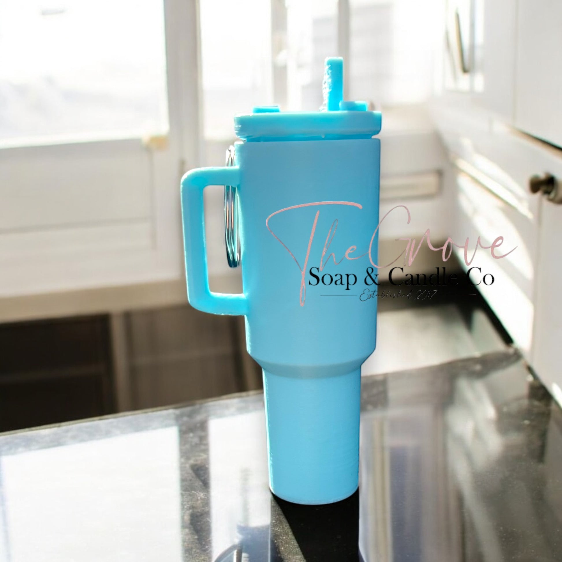 Mini tumbler lip balm holder keychain