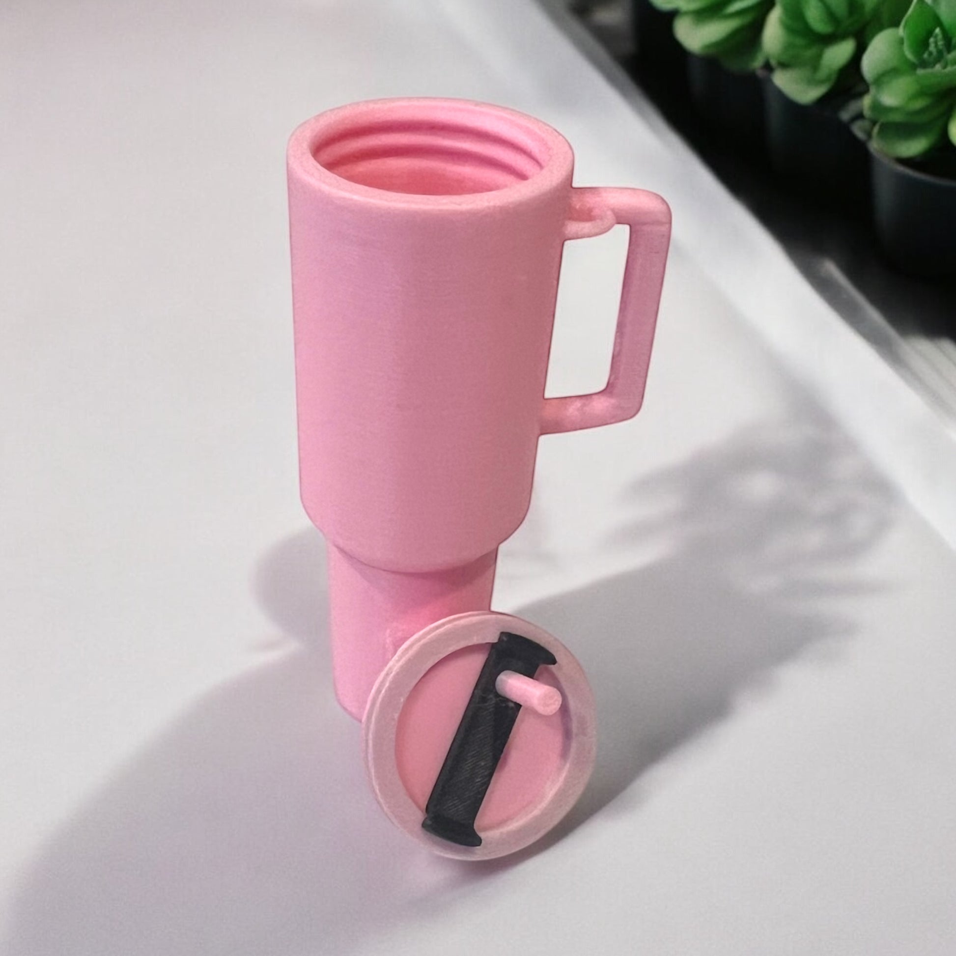 Mini tumbler lip balm holder keychain