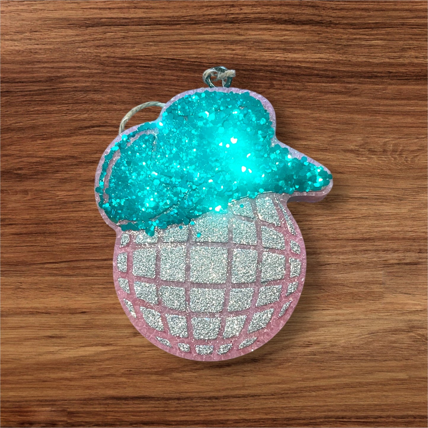 Disco Cowboy Car Freshie-western cowboy hat car decor-glittered disco ball mirror aroma