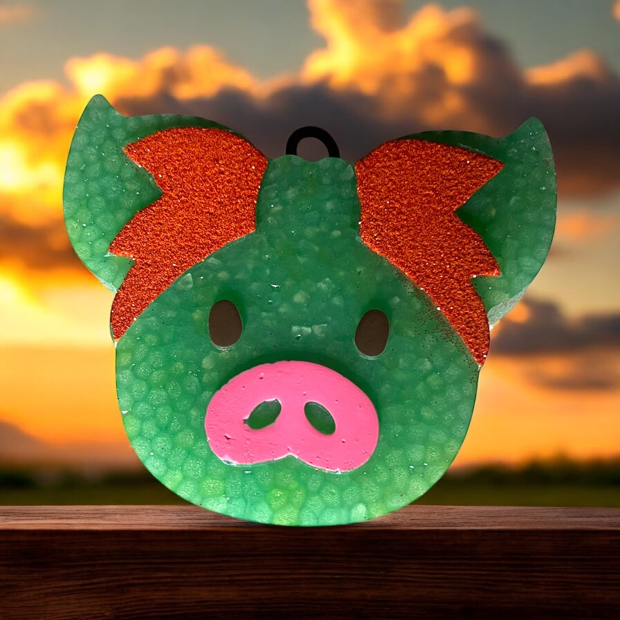 Portia the pig car freshie