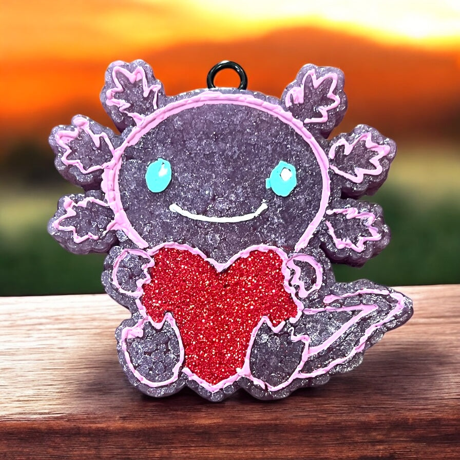 Adorable Axolotl Car Freshie – Hand-Painted & Long-Lasting Scent