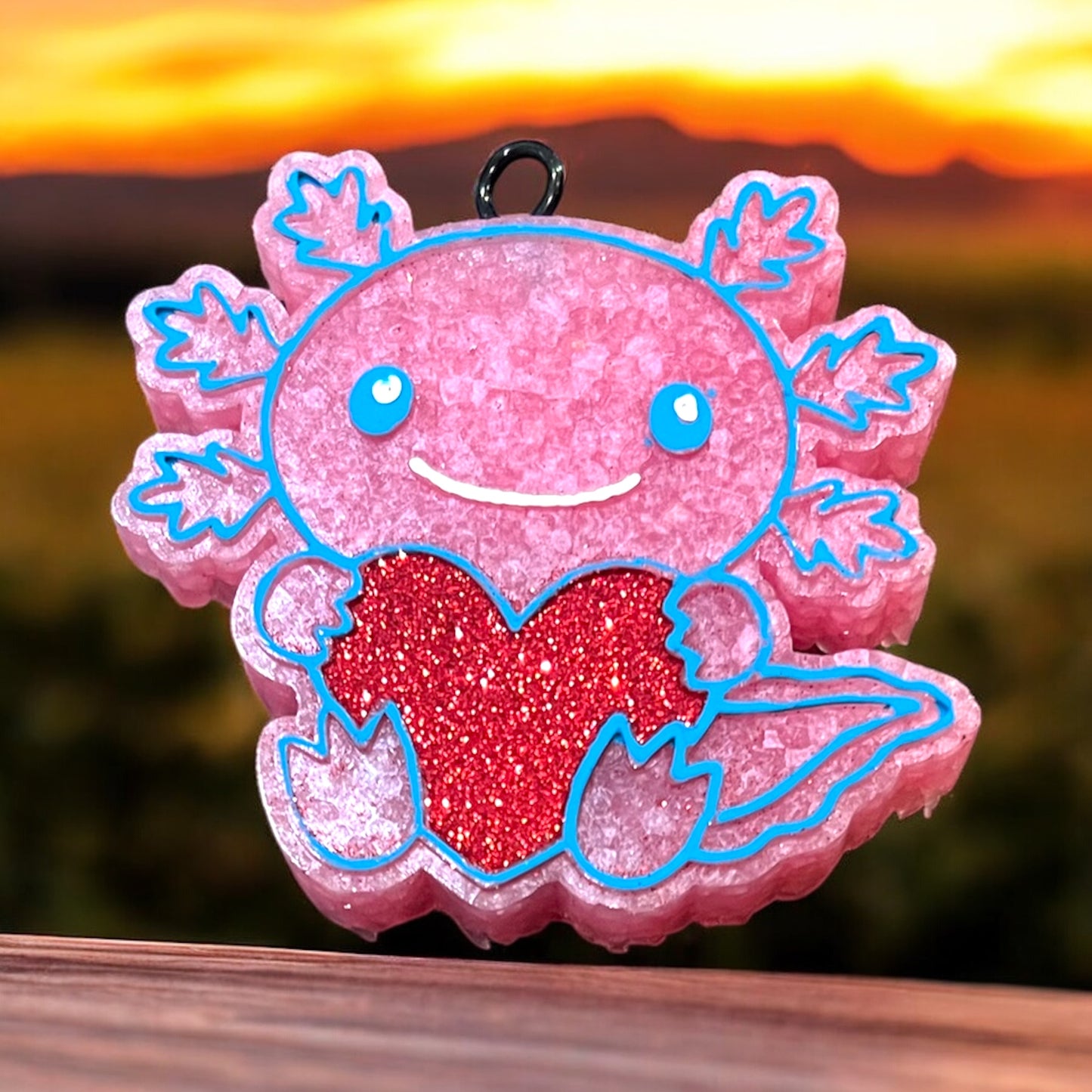 Adorable Axolotl Car Freshie – Hand-Painted & Long-Lasting Scent