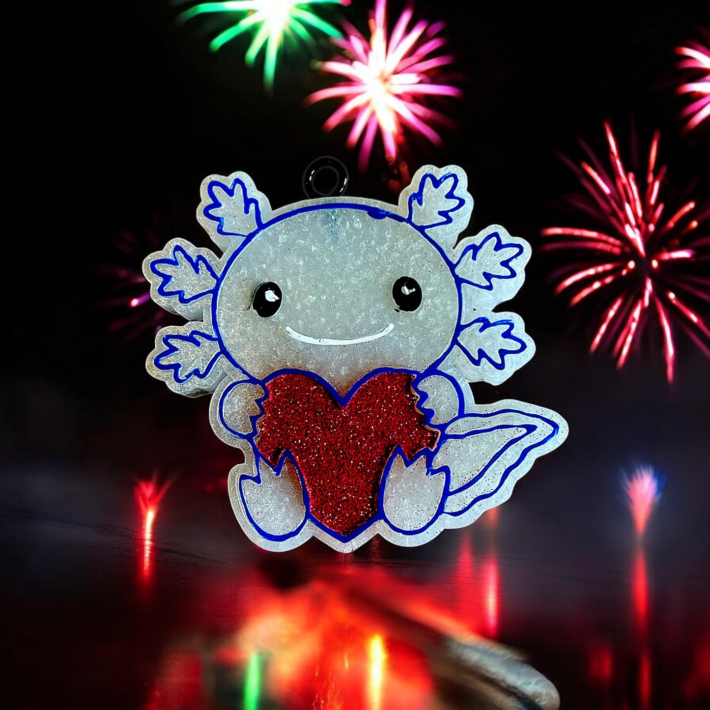 Adorable Axolotl Car Freshie – Hand-Painted & Long-Lasting Scent