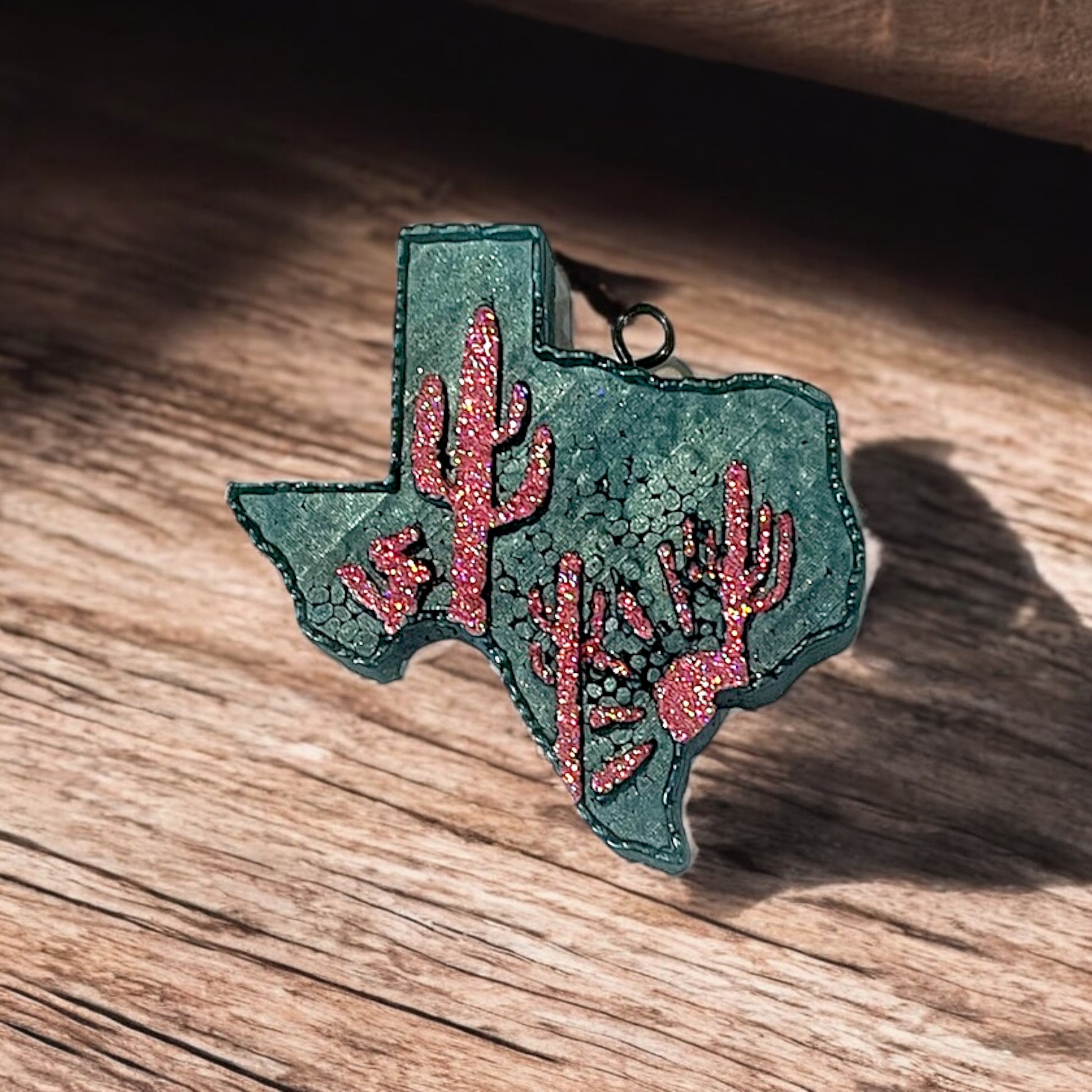 Texas Sunset Car Freshie- Glittered state aroma beads
