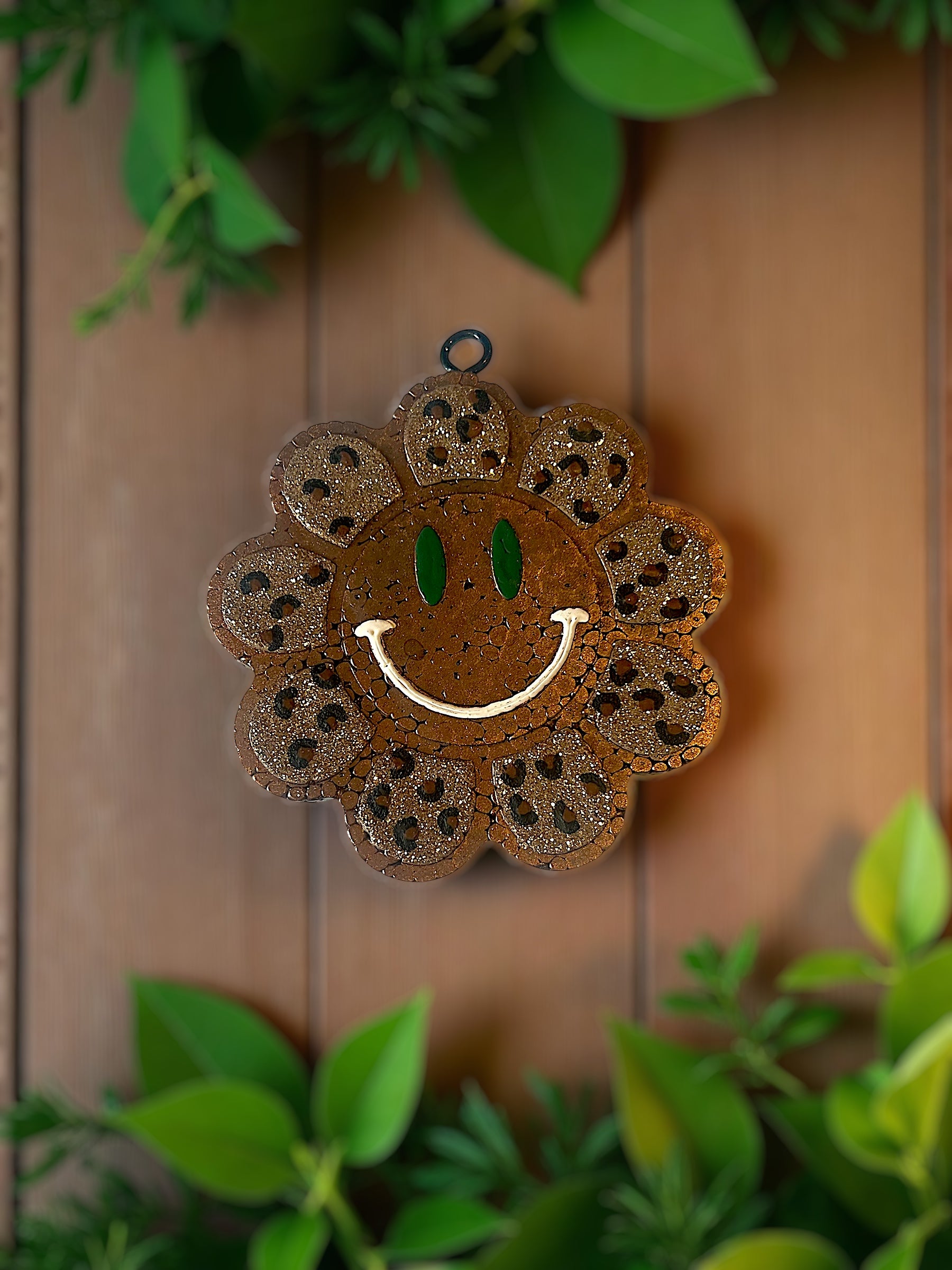 Mr. Happy Car Freshie – Handcrafted Smiley Sunflower Air Freshener