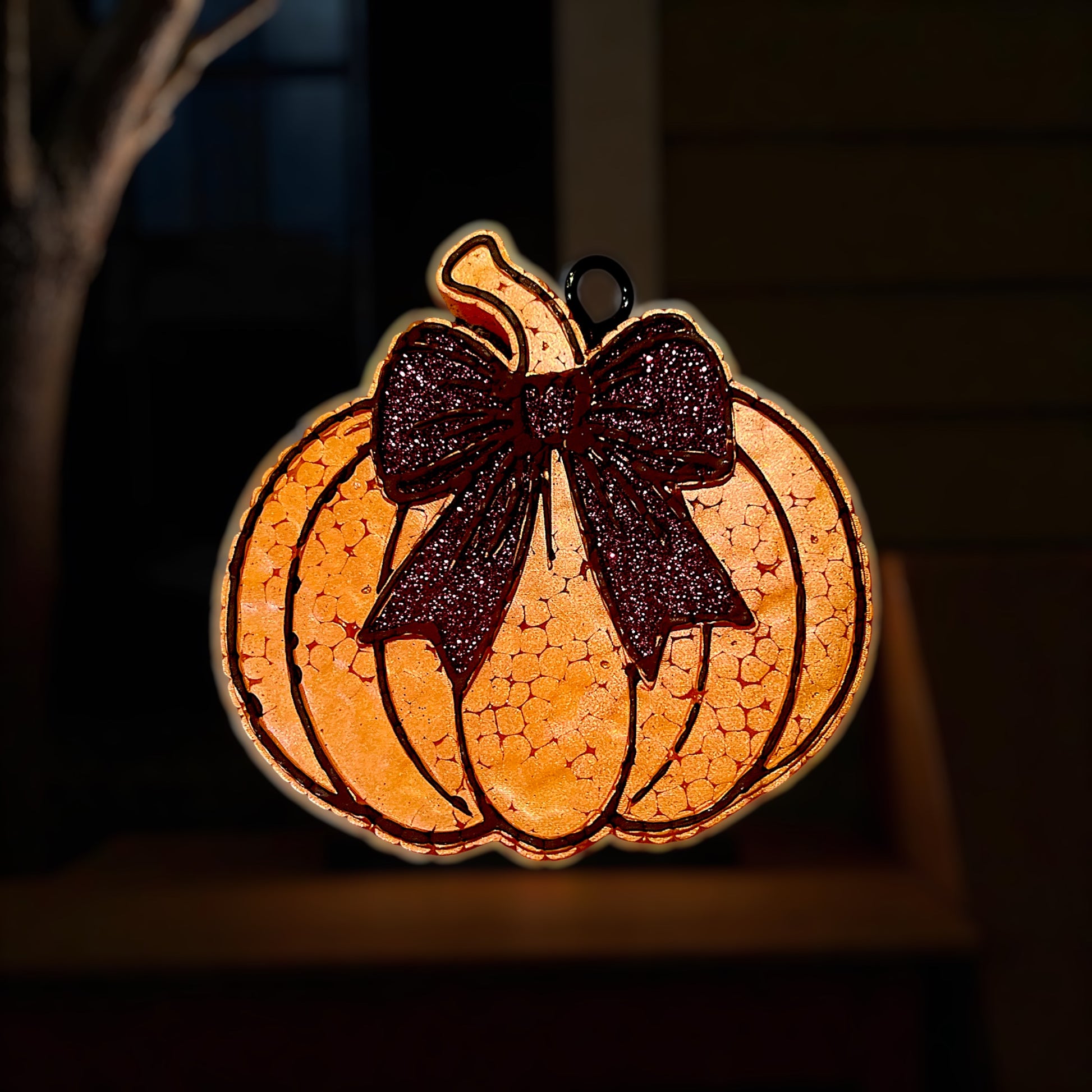 Bowtiful Pumpkin Car Freshie – Rustic Fall Farmhouse Scented Décor