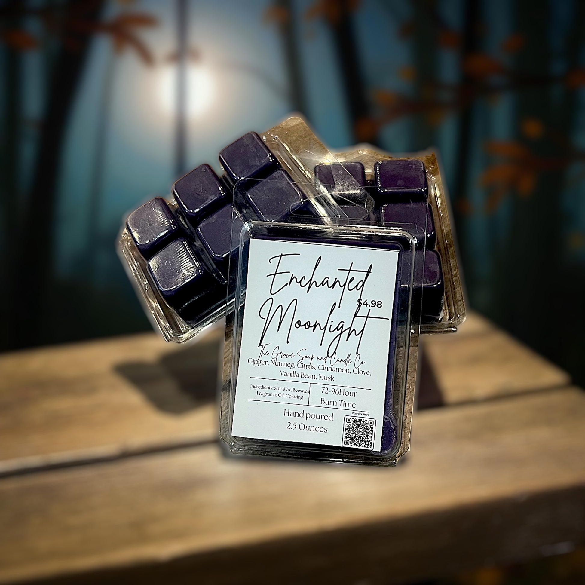 Enchanted Moonlight Wax Melts – Hand Poured 2.5 oz Clamshell