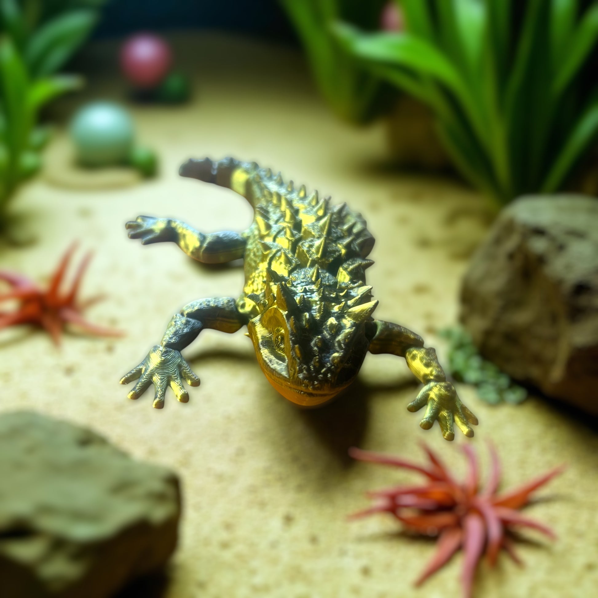 Articulating Texas Horny Toad – Handcrafted 3D Printed Collectible