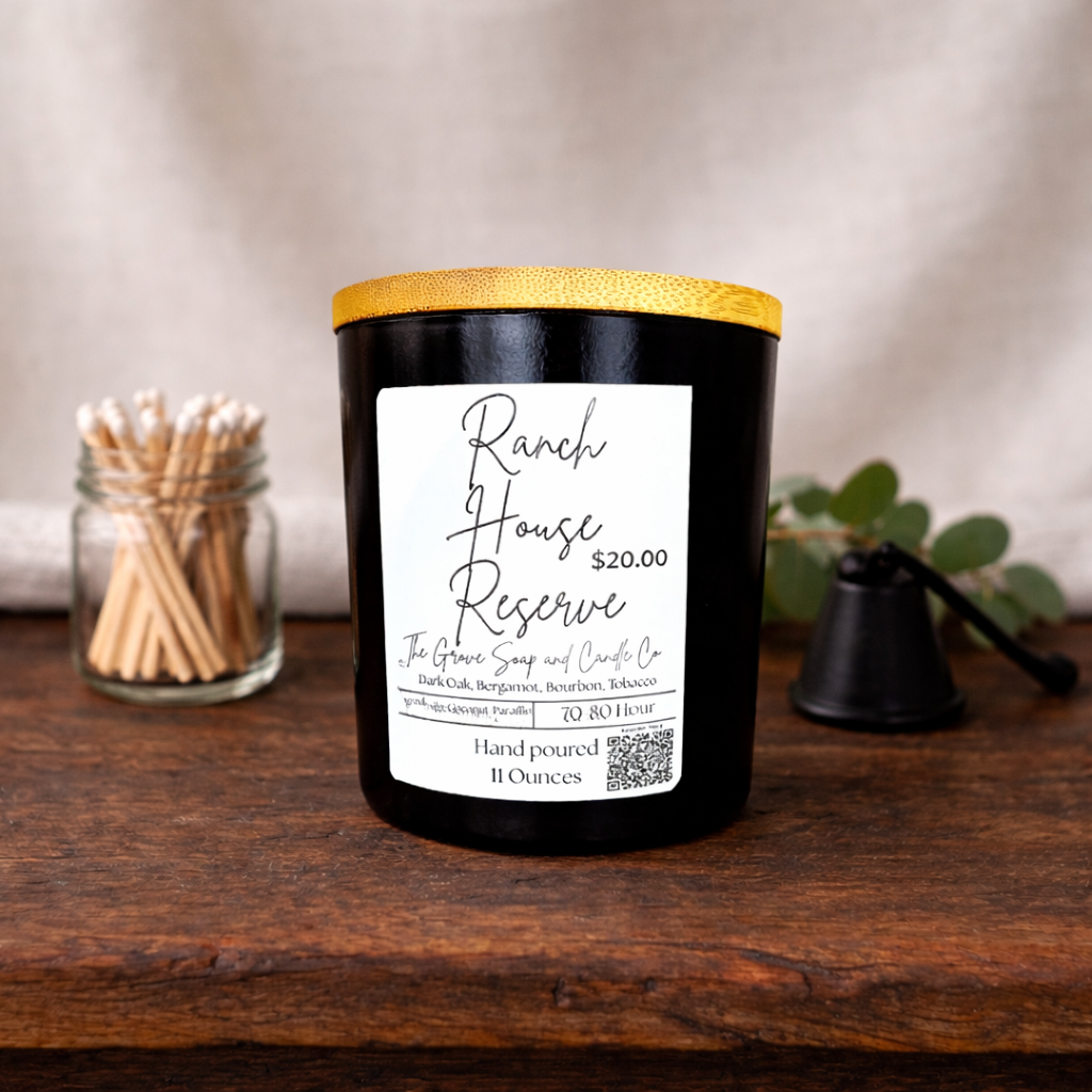 Ranch House Reserve Candle|Dark Oak, Bourbon & Tobacco Wooden Wick Candle