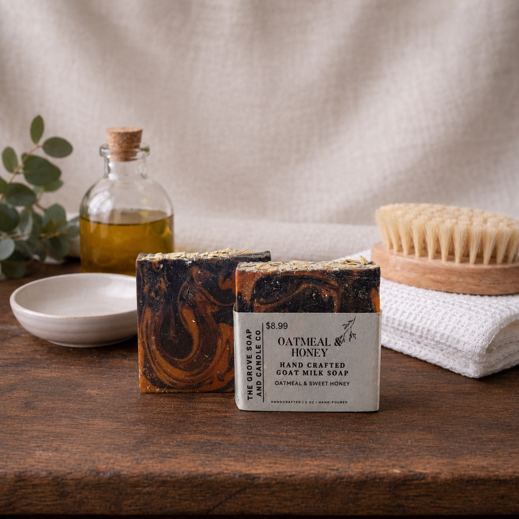 Oatmeal Honey Goat Milk Soap - Handcrafted Cold Processed Soap for Nourished Skin