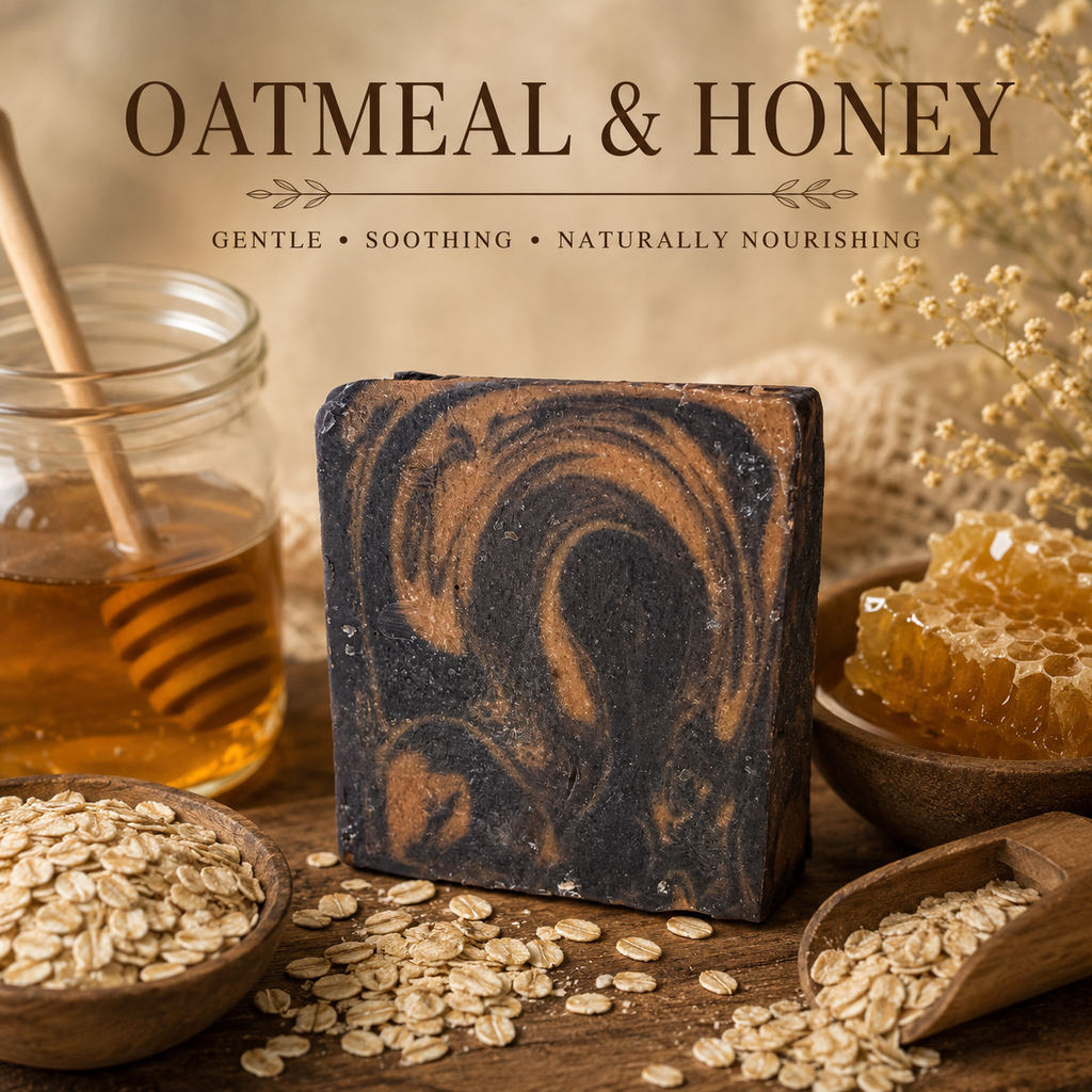 Oatmeal Honey Goat Milk Soap - Handcrafted Cold Processed Soap for Nourished Skin