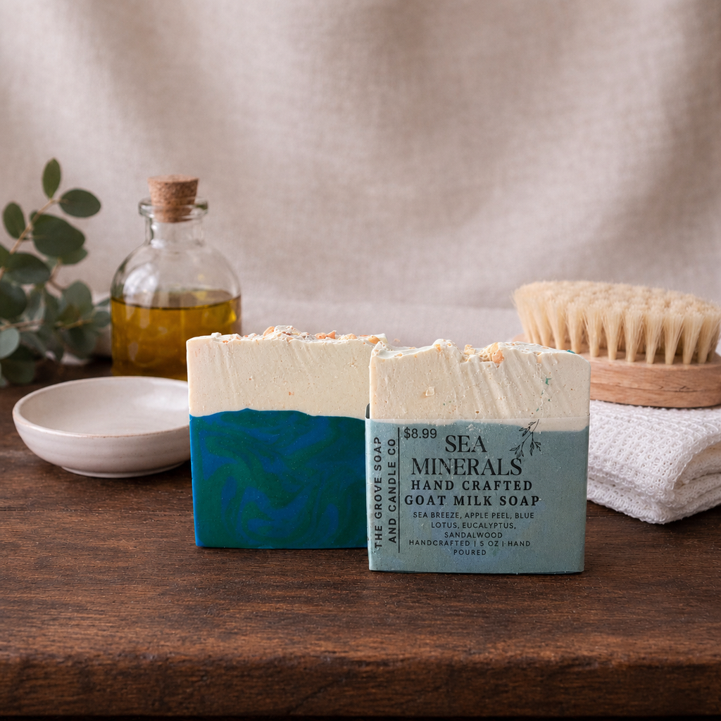 Sea Minerals Goat Milk Soap - Handcrafted Luxury Cold Process Soap with Natural Benefits