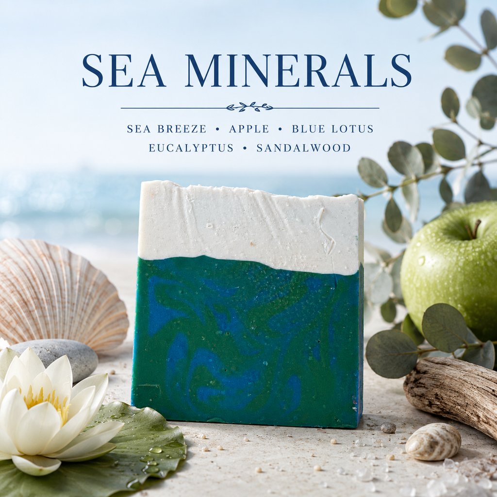 Sea Minerals Goat Milk Soap - Handcrafted Luxury Cold Process Soap with Natural Benefits