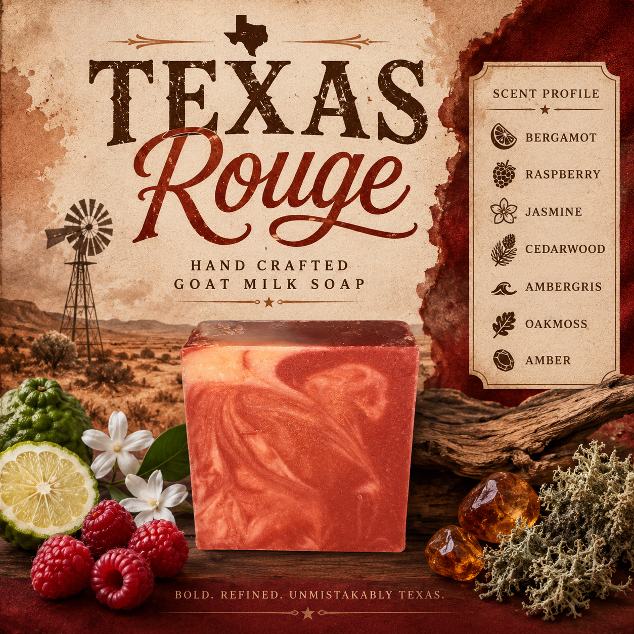 Texas Rouge Goat Milk Soap