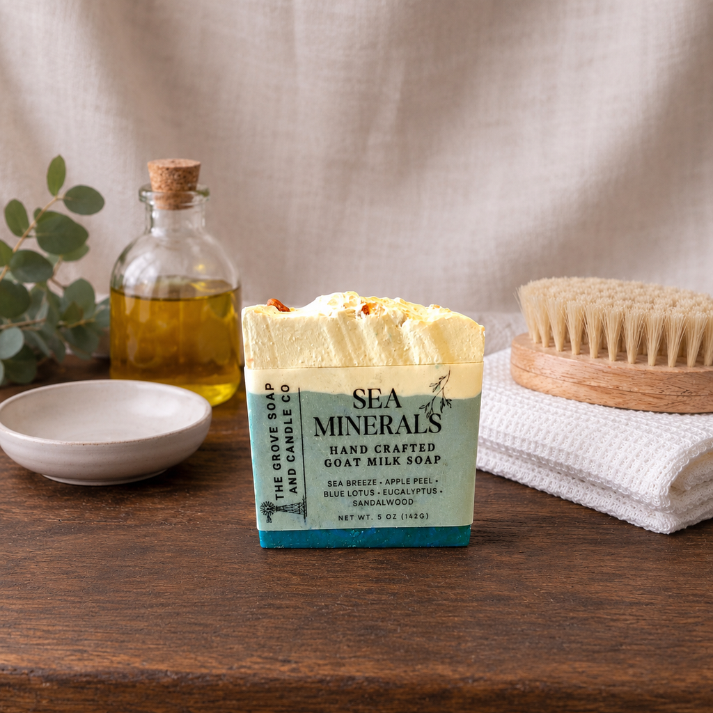 Sea Minerals Goat Milk Soap - Handcrafted Luxury Cold Process Soap with Natural Benefits