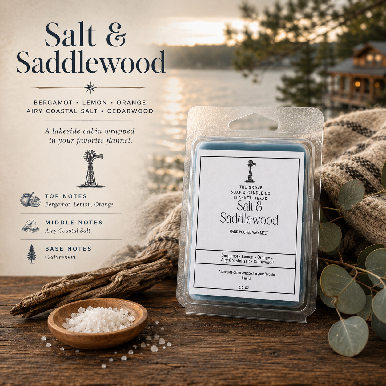 Salt & Saddlewood Wax Melt