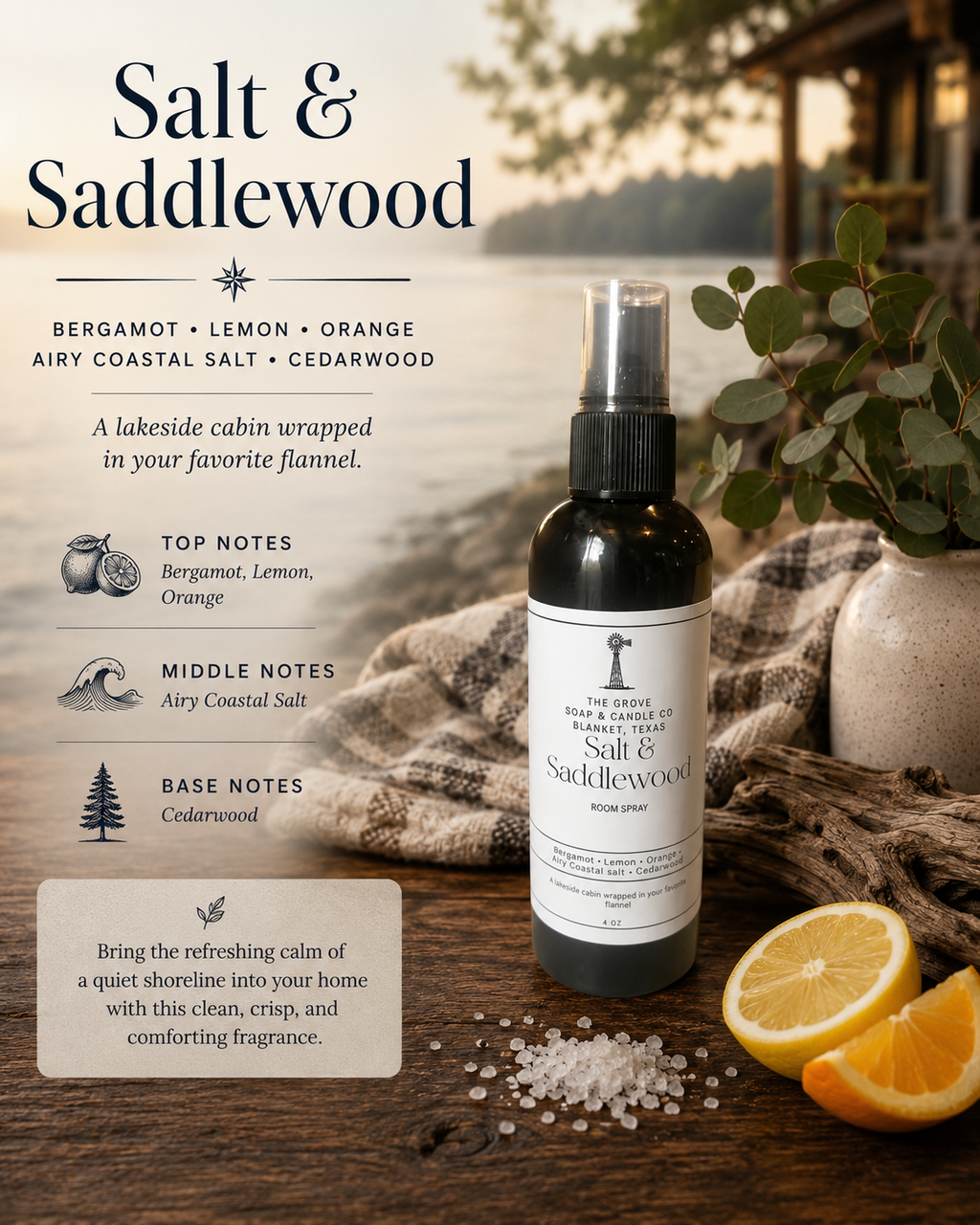 Salt & Saddlewood Room Spray