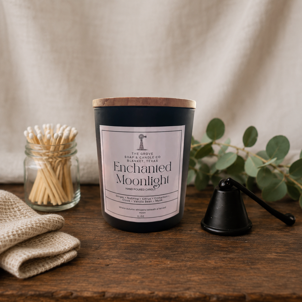 Enchanted Moonlight Hand Poured Candle for Relaxation and Ambiance