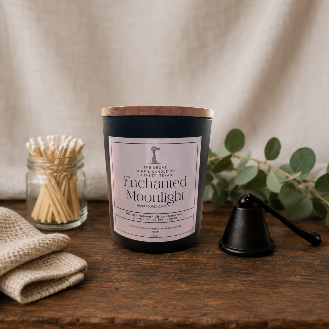 Enchanted Moonlight Hand Poured Candle for Relaxation and Ambiance
