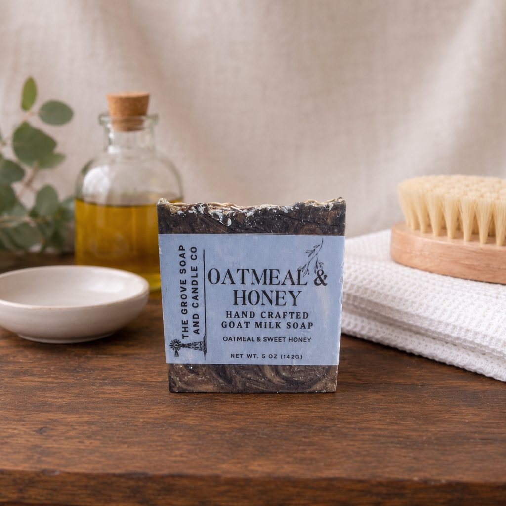 Oatmeal Honey Goat Milk Soap - Handcrafted Cold Processed Soap for Nourished Skin