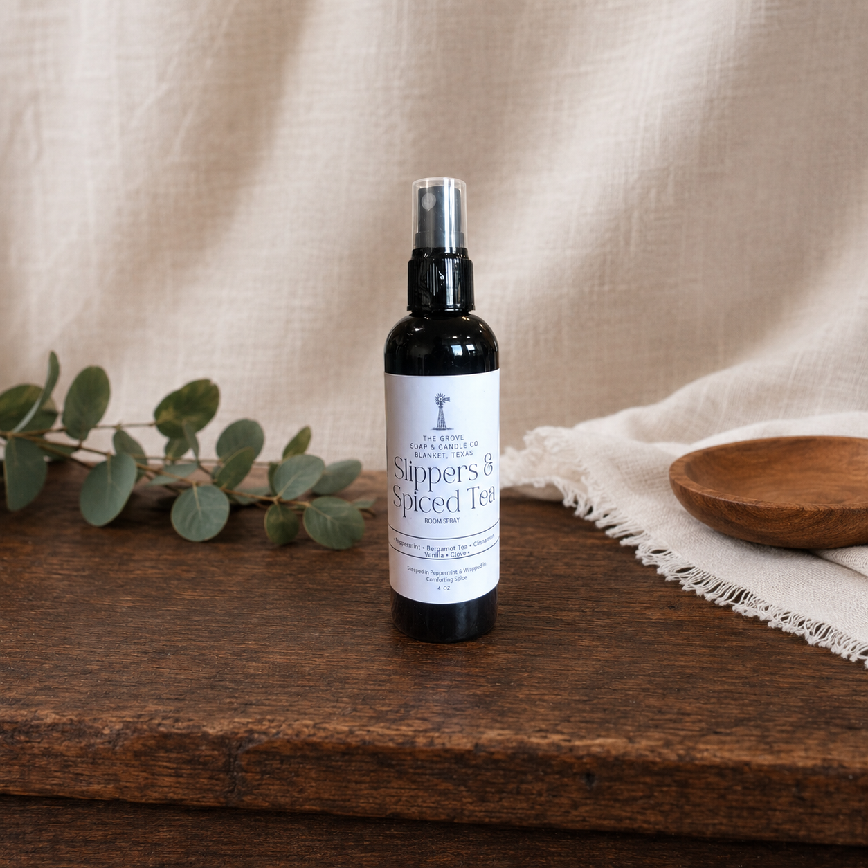 Slippers & Spiced Tea Room Spray