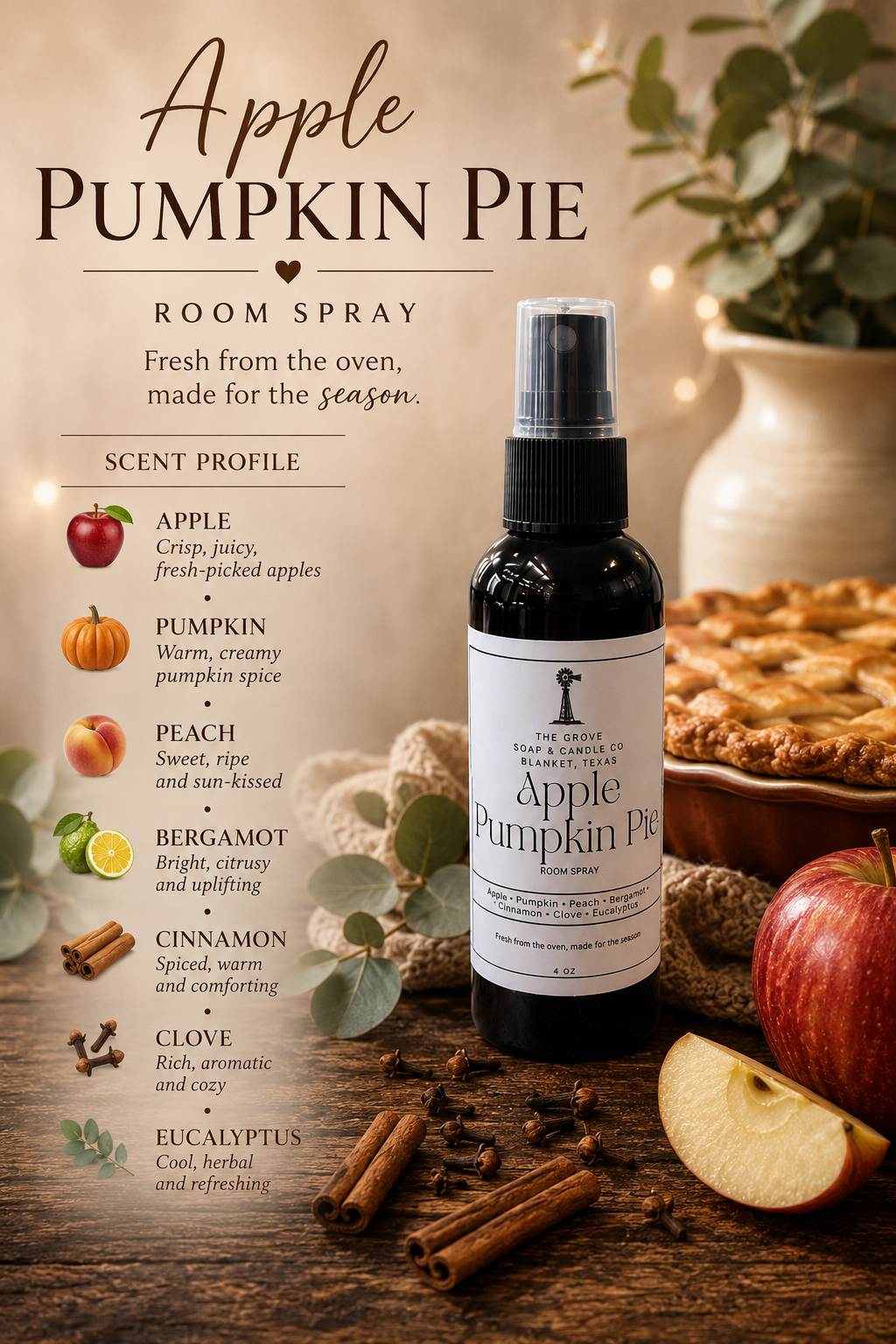 Apple Pumpkin Pie Room Spray