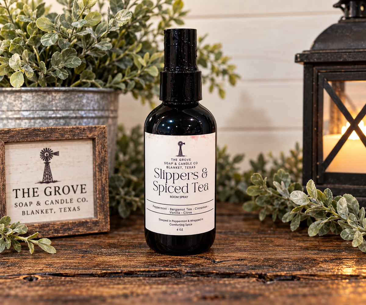 Slippers & Spiced Tea Room Spray