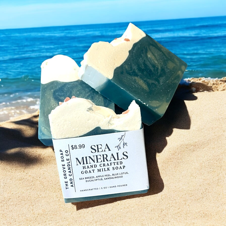 Sea Minerals Goat Milk Soap - Handcrafted Luxury Cold Process Soap with Natural Benefits