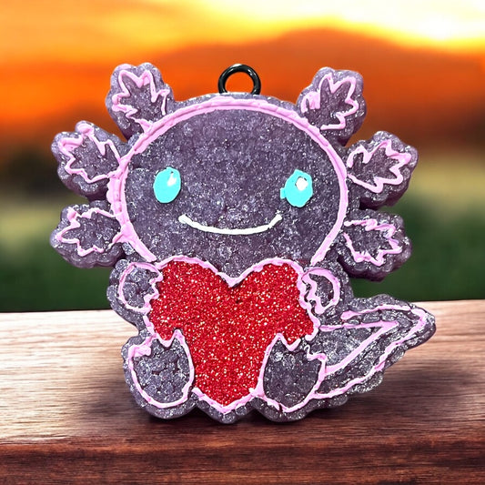 Adorable Axolotl Car Freshie – Hand-Painted & Long-Lasting Scent