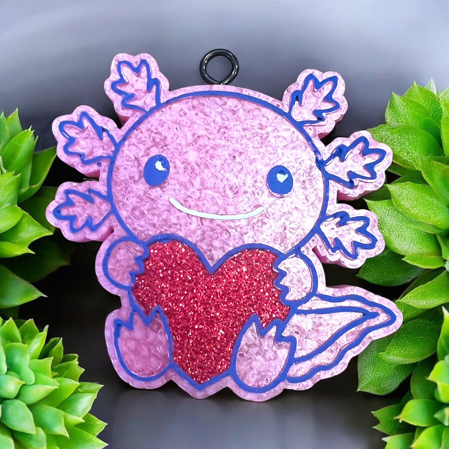 Adorable Axolotl Car Freshie – Hand-Painted & Long-Lasting Scent