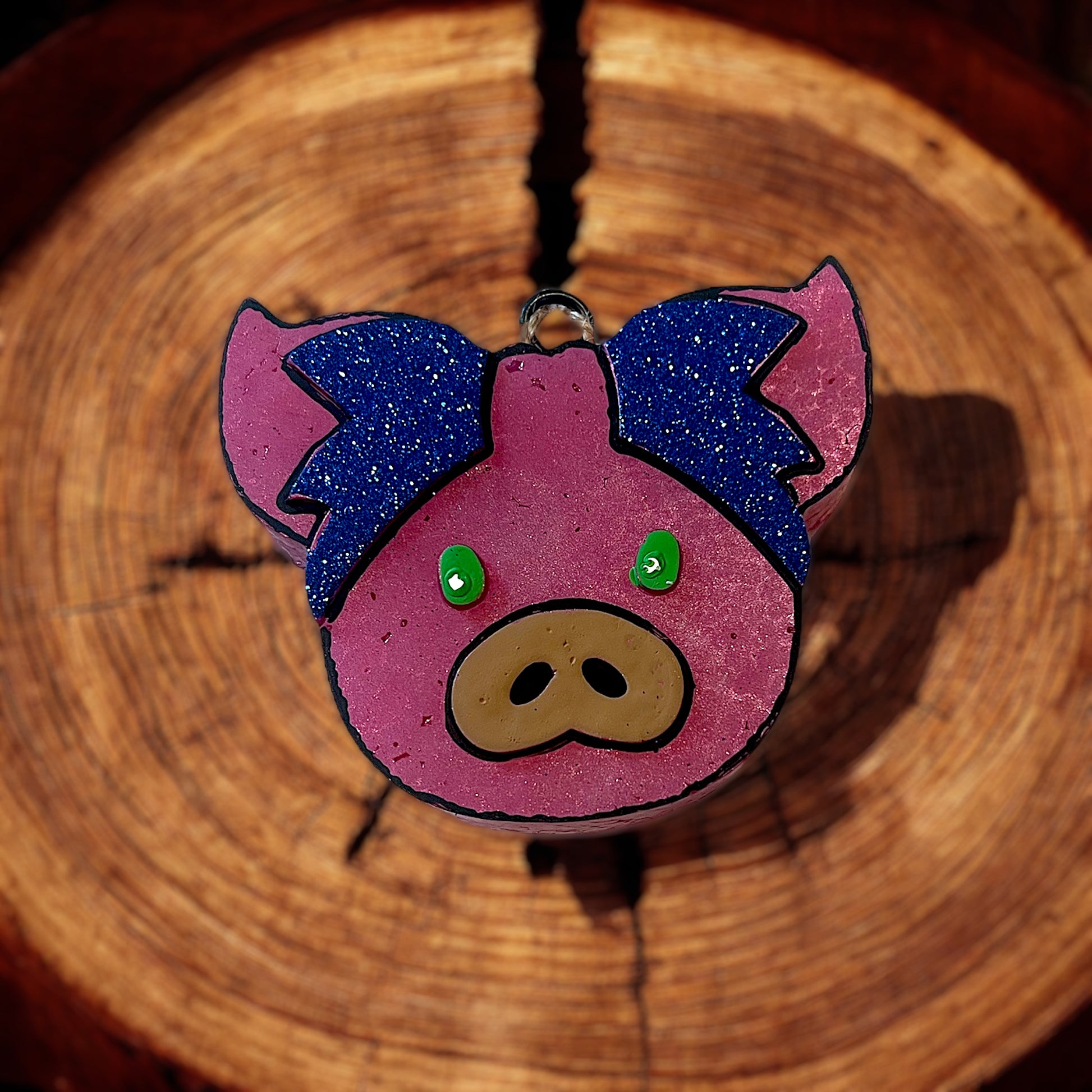 Portia the pig car freshie