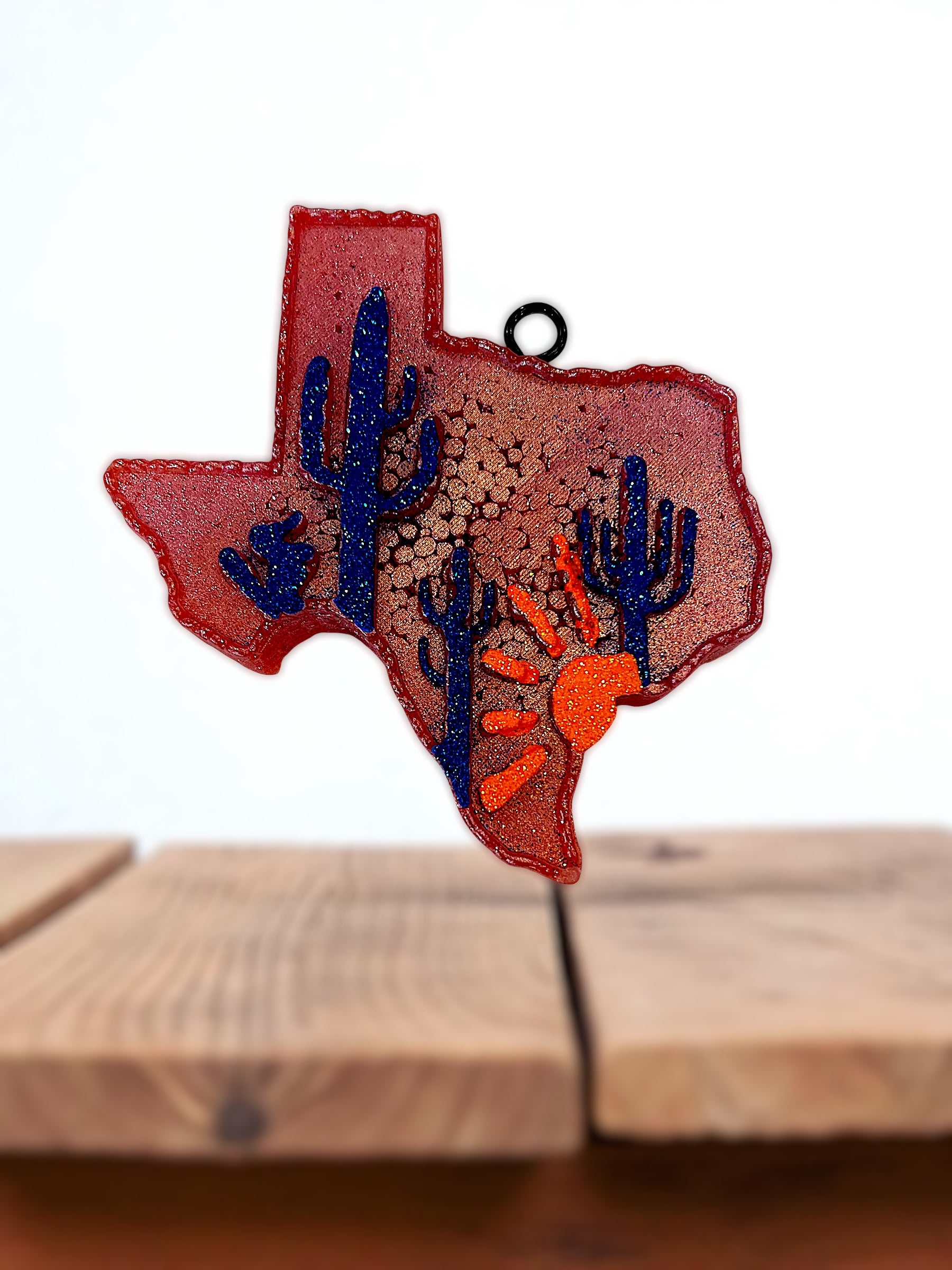 Texas Sunset Car Freshie- Glittered state aroma beads