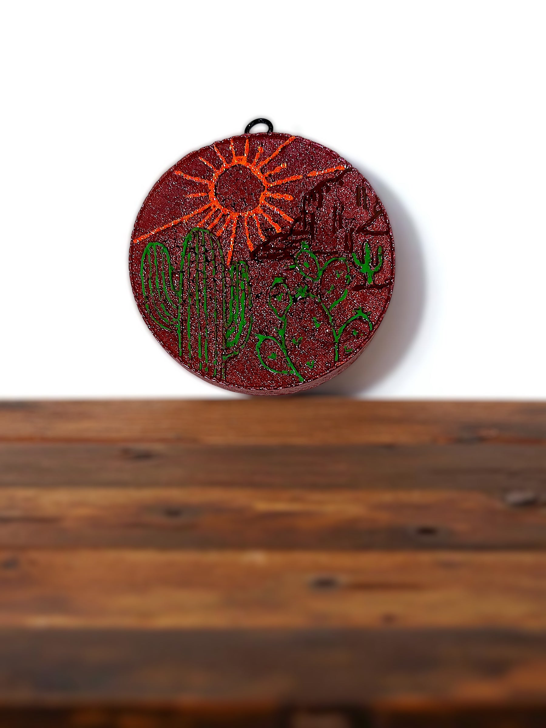 Desert Sunrise Car Freshie- Glittered vehicle decor
