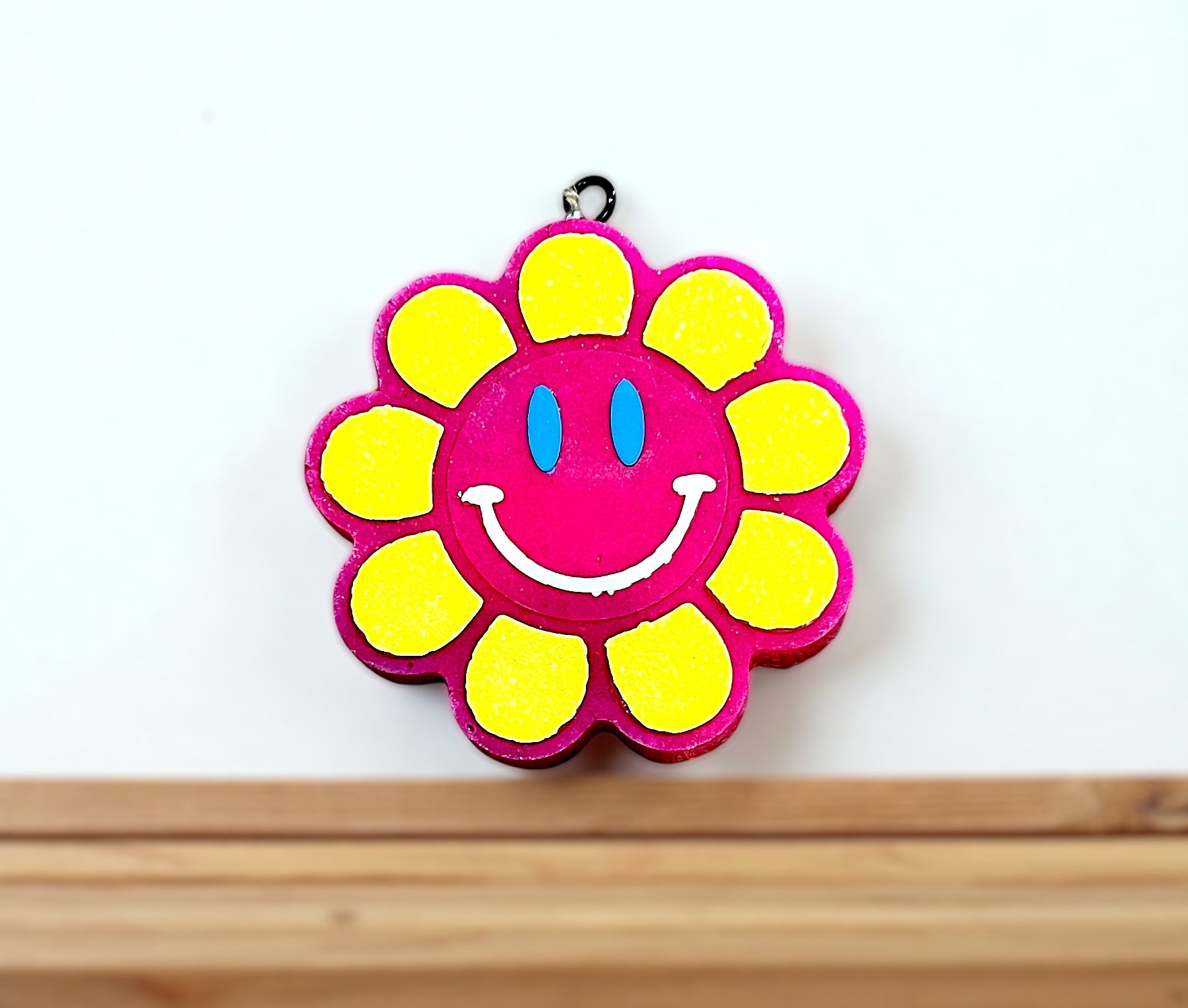 Mr. Happy Car Freshie – Handcrafted Smiley Sunflower Air Freshener
