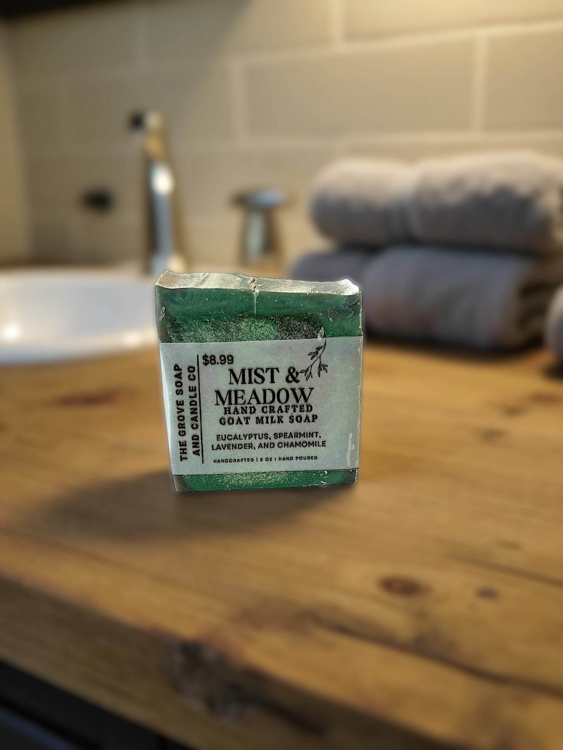 Mist & Meadow Goat Milk Soap-Eucalyptus, Spearmint, Lavender and Chamomile