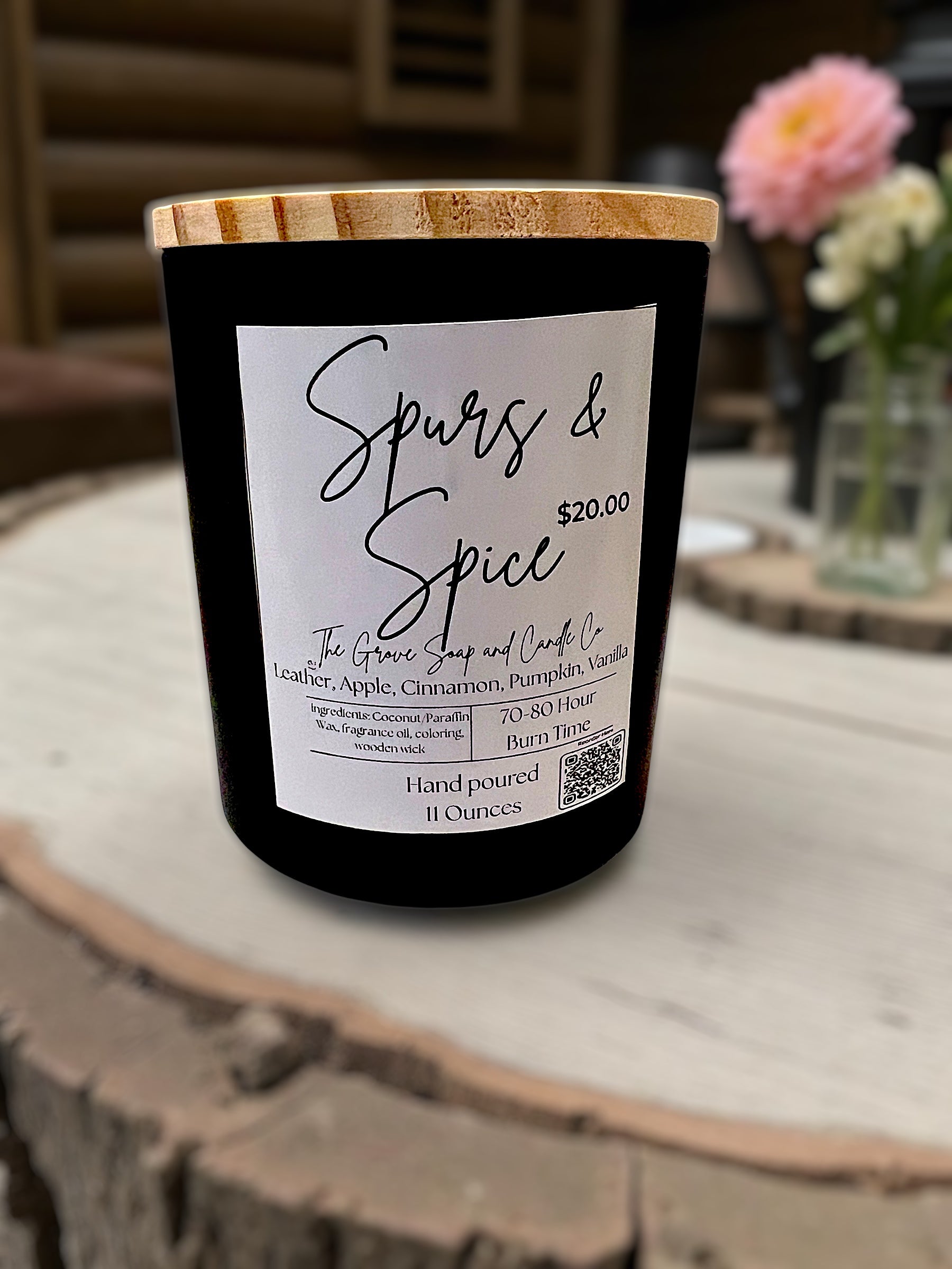 Spurs & Spice – Hand-Poured Rustic Candle