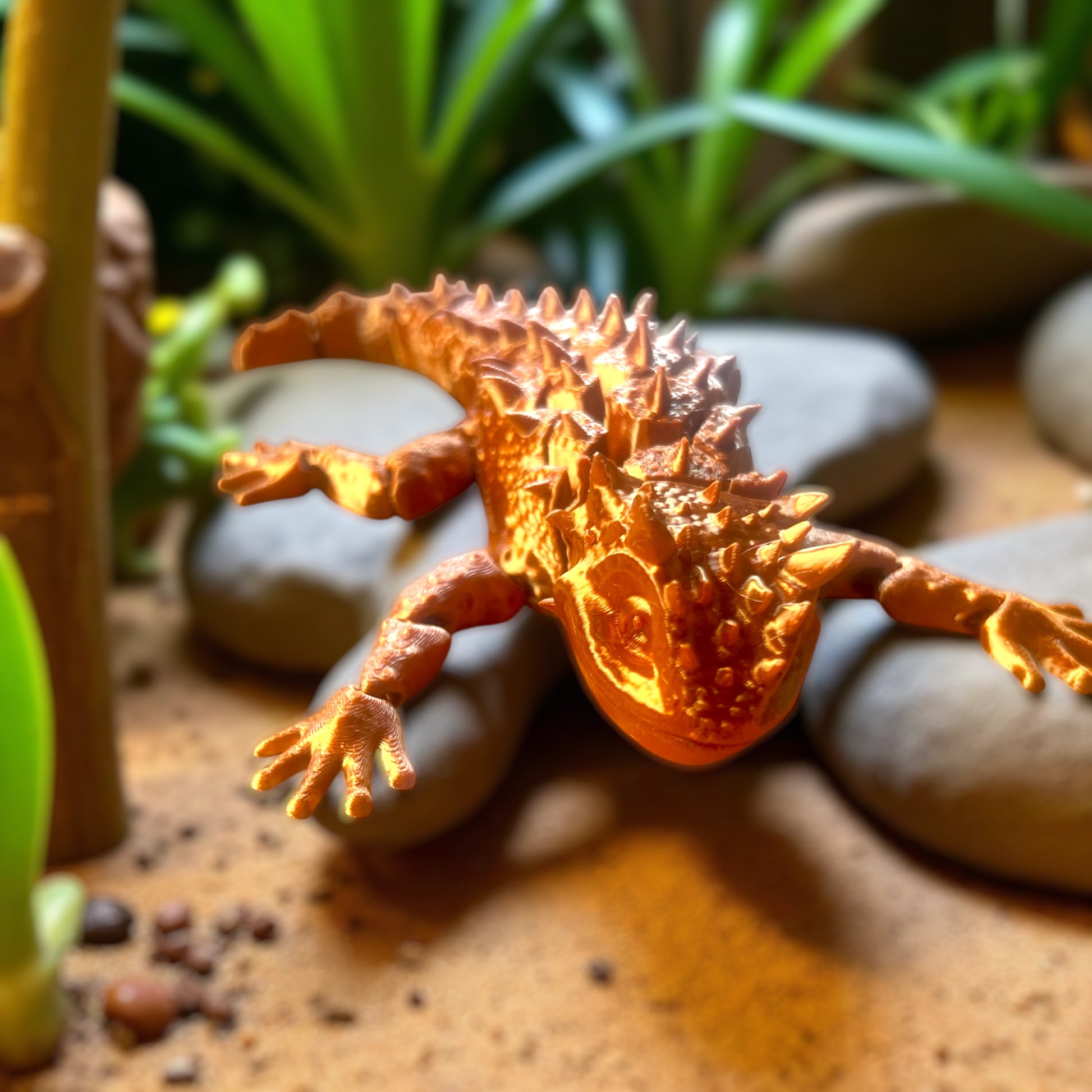 Articulating Texas Horny Toad – Handcrafted 3D Printed Collectible